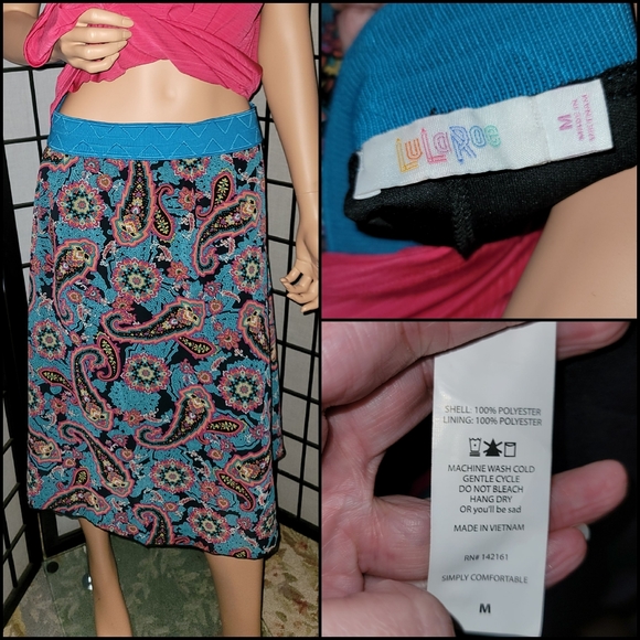 Outfit set Pink top, multi color skirt - Picture 4 of 4